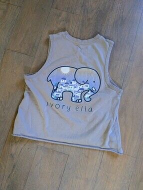 Ivory Ella Greece Taupe Cropped Tank